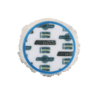 BUFF AND SHINE | Natural 100% Knitted Wool Blue Interface (Edge Bevel) • Soft Cut Car Supplies Warehouse