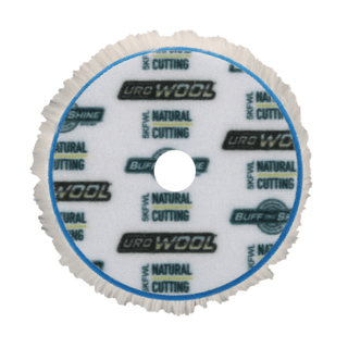 BUFF AND SHINE | Natural 100% Knitted Wool Blue Interface (Edge Bevel) • Soft Cut Car Supplies Warehouse