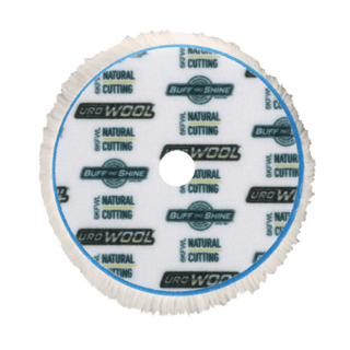 BUFF AND SHINE | Natural 100% Knitted Wool Blue Interface (Edge Bevel) • Soft Cut Car Supplies Warehouse