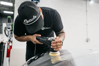 Polishing the Hood of a Car with a Rupes Polisher