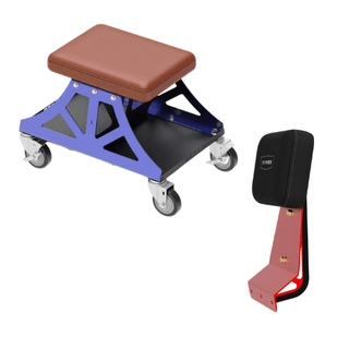 Vyper Low Pro Brown Seat Black and Blue with Red Bracket