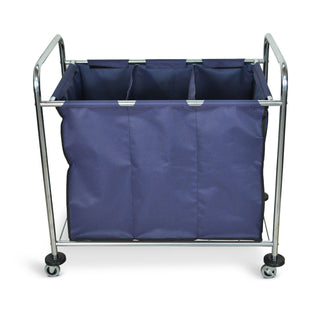 Luxor HL15 Divided Laundry Cart With Three-Way Divided Canvas Bag - Car Supplies WarehouseLuxorcartcartslaundry
