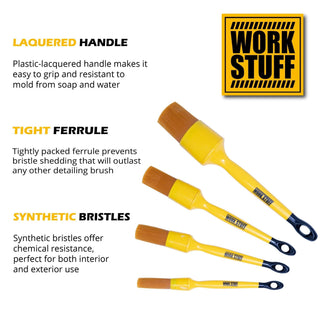 Work Stuff Detailing Brush - Albino Orange (Chemical Resistant) - Car Supplies Warehouse Work Stuffaccessoriesbrushbrushes