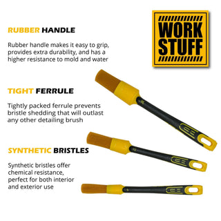 Work Stuff Detailing Brush - Rubber Albino Orange (Chemical Resistant) - Car Supplies Warehouse Work Stuffaccessoriesbrushbrushes