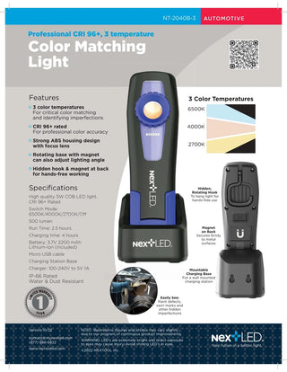 NextLED | Professional Color Matching Light - CRI 96+ & 3 Temperature