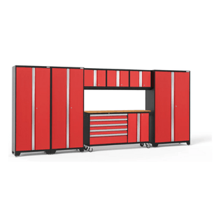 NEWAGE Bold Series 7 Piece Cabinet Set w/ Project Center, Wall Cabinets & Lockers