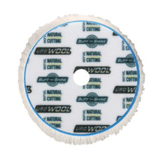 BUFF AND SHINE | Natural 100% Knitted Wool Blue Interface (Edge Bevel) • Soft Cut Car Supplies Warehouse