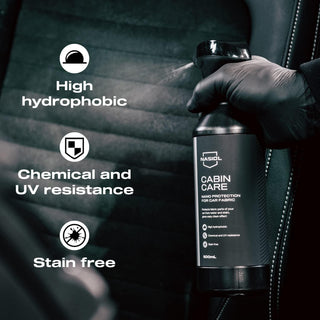Nasiol CabinCare Fabric Interior Protectant for Automotive Upholstery & Carpet Long-Lasting Hydrophobic Protection for Seats, Carpets & Convertible Tops