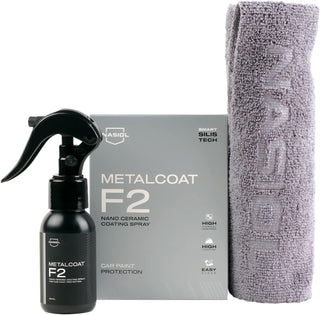Nasiol MetalCoat F2 Spray-On Ceramic Coating for Fast, Pro-Level Protection Quick Application. Long-Lasting Hydrophobic Performance