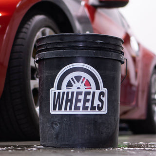 Black 5 Gallon Wheel Washing Bucket