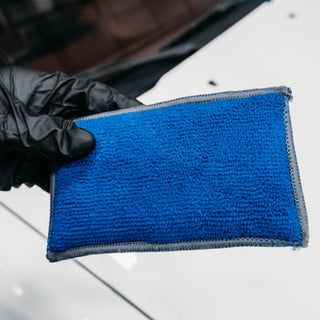 OPTICLE | Dual Scrub Pad: Leather, Vinyl, Plastic & Upholstery (blue or gray)
