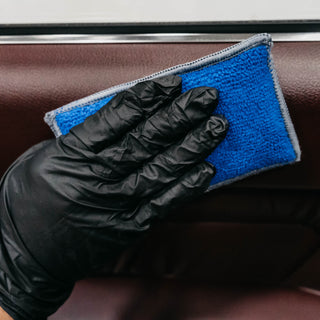 OPTICLE | Dual Scrub Pad: Leather, Vinyl, Plastic & Upholstery (blue or gray)