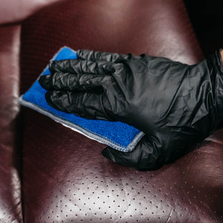 OPTICLE | Dual Scrub Pad: Leather, Vinyl, Plastic & Upholstery (blue or gray)