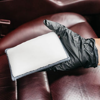OPTICLE | Dual Scrub Pad: Leather, Vinyl, Plastic & Upholstery (blue or gray)