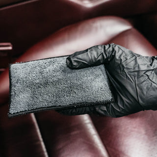 OPTICLE | Dual Scrub Pad: Leather, Vinyl, Plastic & Upholstery (blue or gray)