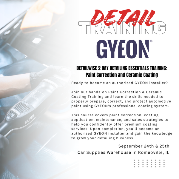 DetailWise | Paint Correction & Coating Training (2-days)