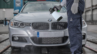 IK Pump Sprayer Spraying a BMW