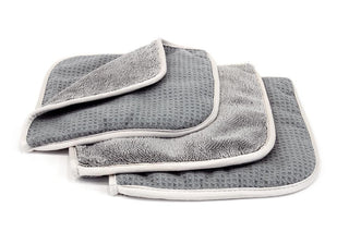 AUTOFIBER | Double Glass FlipWaffle & Twist Microfiber Window Towels 3 pack (8" x 8") Car Supplies Warehouse