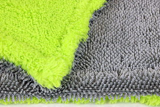 AUTOFIBER | Amphibian Drying Towel (20x30) Green and Grey Close Up Car Supplies Warehouse