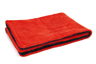AUTOFIBER | Dreadnought MAX Car Drying Towel (20in.x30in.) Red and Black Car Supplies Warehouse