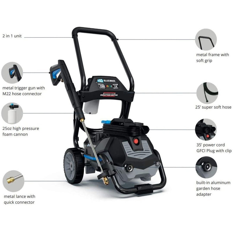 AR Blue Clean Maxx2300 - 2300 PSI Pressure Washer with Total Stop System - Car Supplies WarehouseAR North Americaar bluear north americanew