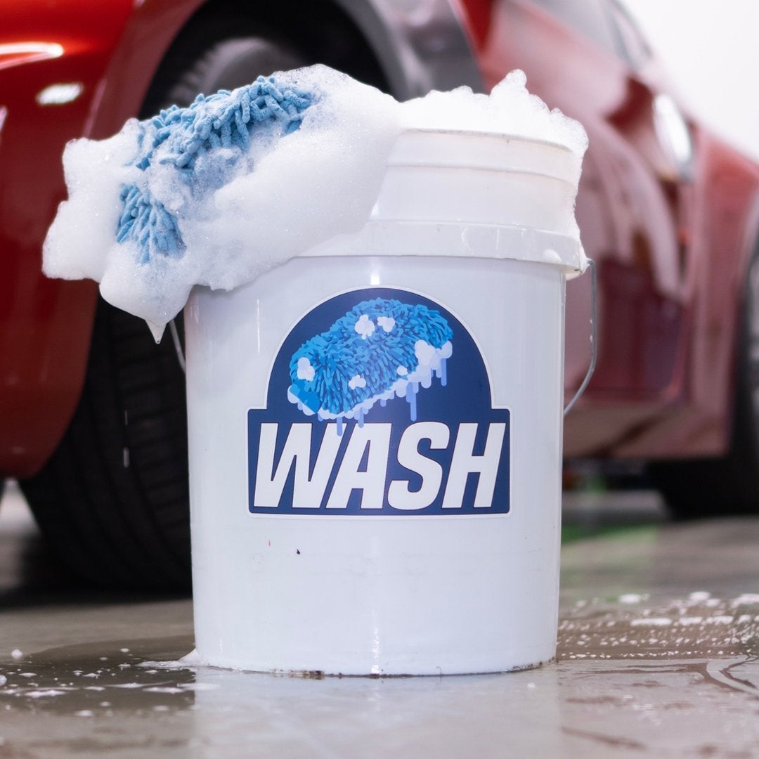 Clear 5 Gallon Car Wash Bucket, Rinse Bucket