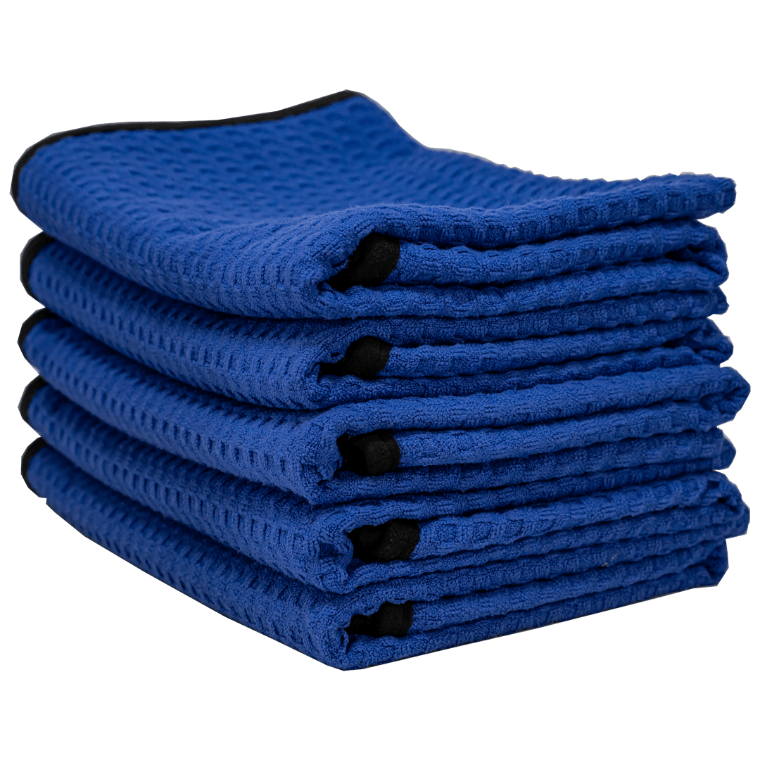 The Rag Company Premium Korean 16 X 16 Waffle Weave Microfiber Towel -  LIGHT BLUE