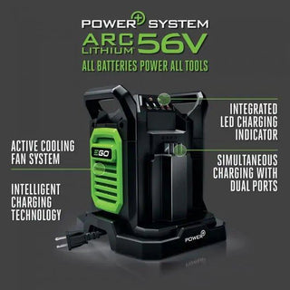 EGO - CH2800D POWER+ Dual Port Charger - Car Supplies WarehouseEGO56v battery chargerdual port chargerego