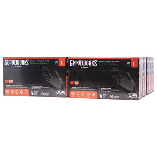 Gloveworks 5mm Black Nitrile Gloves - Large - Car Supplies WarehouseGloveworksaccessoriesaccessorydetail accessories