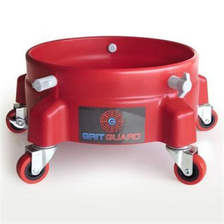 Grit Guard 5-Caster Bucket Dolly Red with Red Wheels
