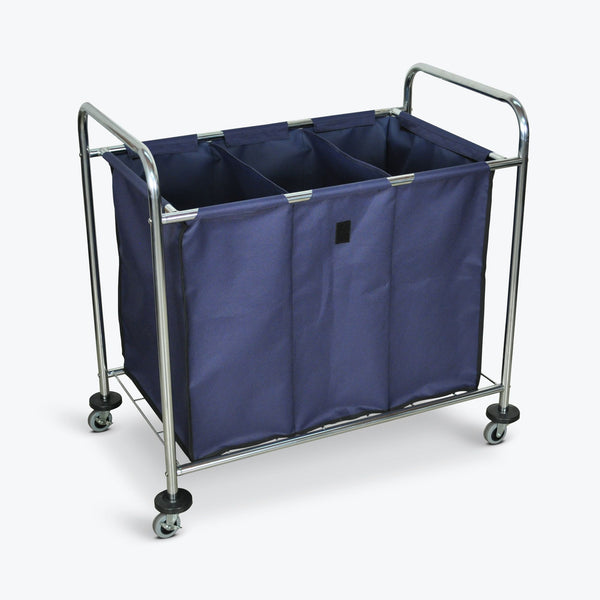 Luxor HL15 Divided Laundry Cart With Three-Way Divided Canvas Bag - Car Supplies WarehouseLuxorcartcartslaundry