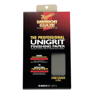 Meguiar's Mirror Glaze Unigrit Finishing Paper - Pack of 25 Sheets - Car Supplies WarehouseMeguiars1000 grit1500 grit2500 grit