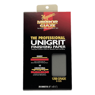 Meguiar's Mirror Glaze Unigrit Finishing Paper - Pack of 25 Sheets - Car Supplies WarehouseMeguiars1000 grit1500 grit2500 grit