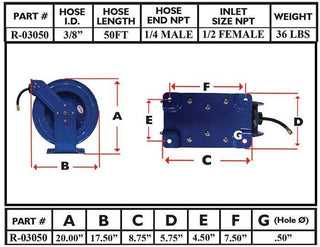 RapidAir - 3/8" Hose Reel (Dual Arm) - Car Supplies WarehouseRapidAirair hosedual armhose