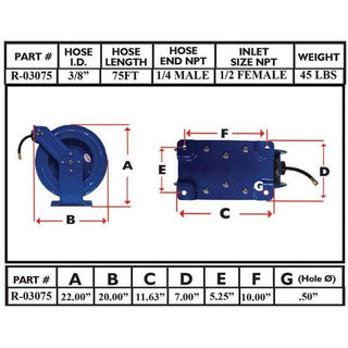 RapidAir - 3/8" Hose Reel (Dual Arm) - Car Supplies WarehouseRapidAirair hosedual armhose