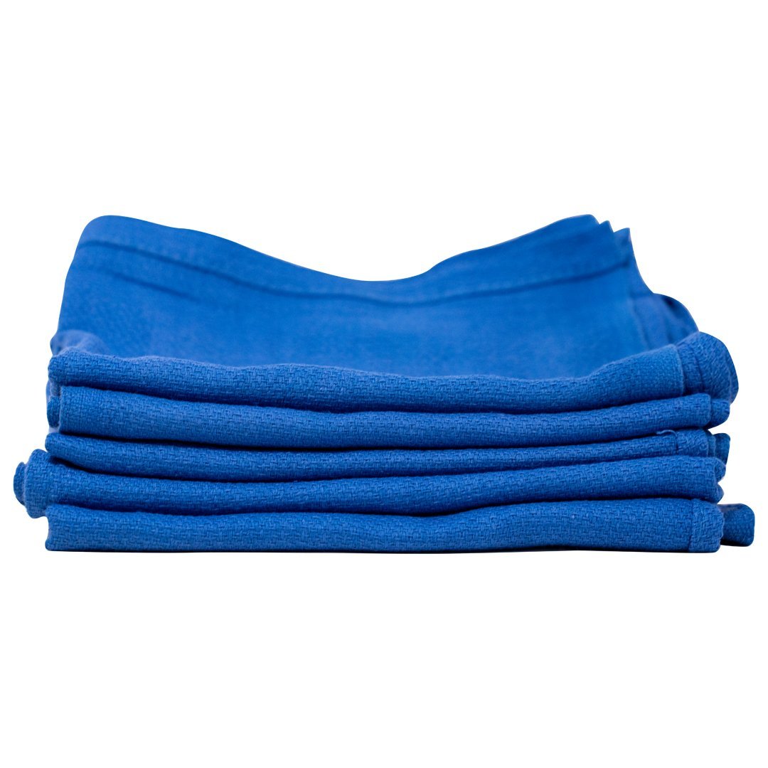 12 PREMIUM BLUE HUCK TOWELS GLASS CLEANING JANITORIAL LINTLESS SURGICAL  TOWELS!!