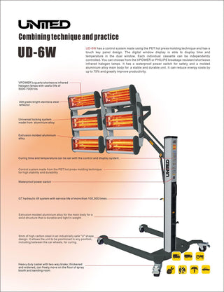 United Distributors UD-6W Infrared Curing Lamp - Car Supplies Warehouse United Distributorsceramic coatingscuringInfrared lamps