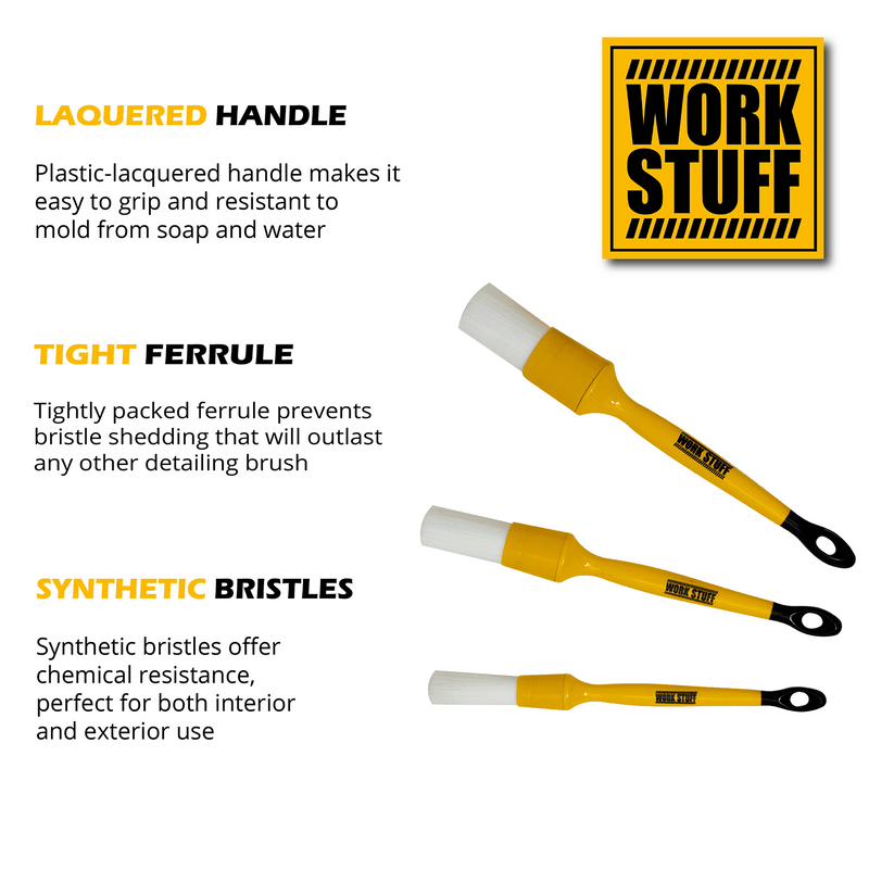 WORK STUFF | Detailing Brush Albino 3 pack - Car Supplies WarehouseWork Stuffbrushbrushessoft brush