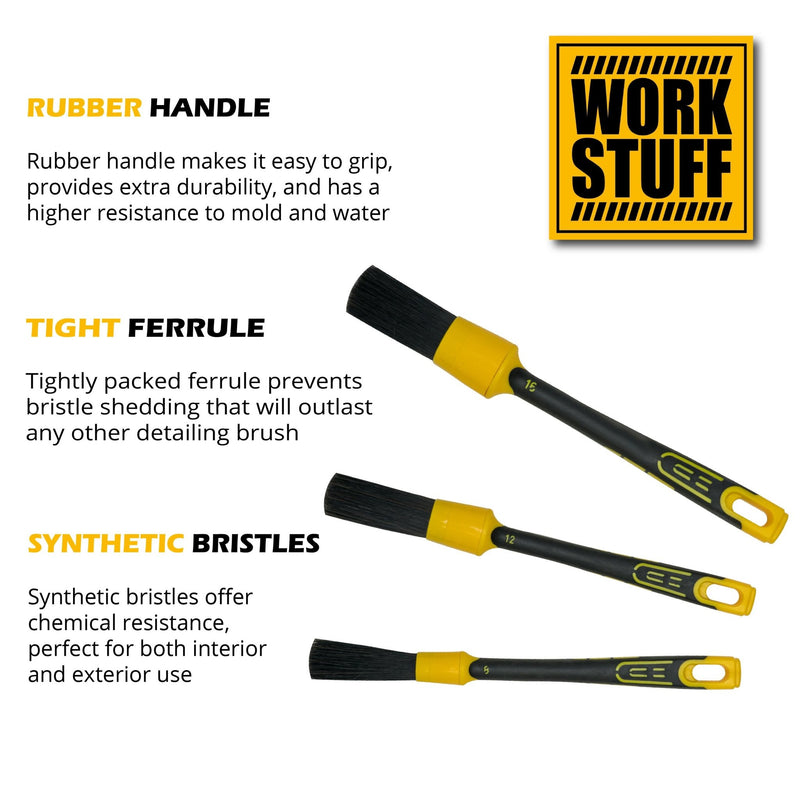 Work Stuff Detailing Brush - Rubber Black - Car Supplies Warehouse Work Stuffaccessoriesbrushbrushes